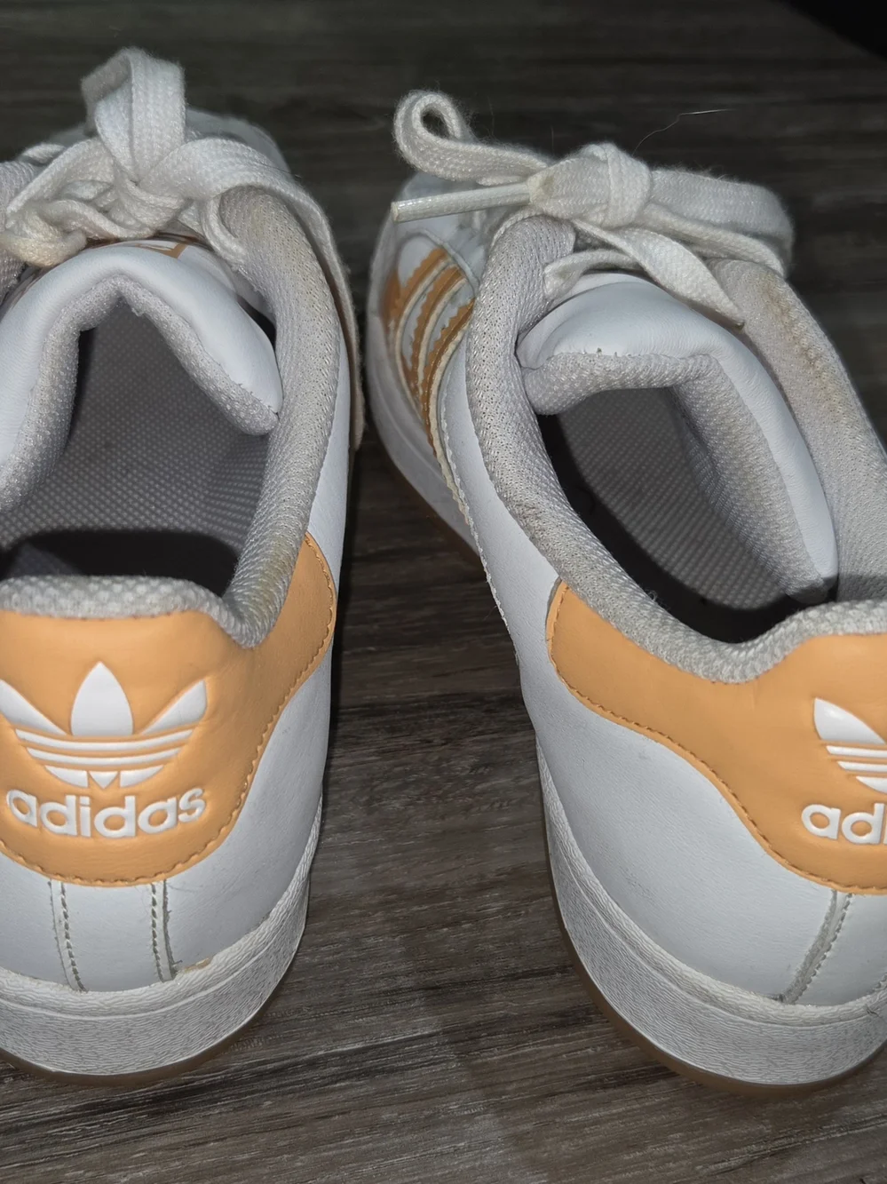 adidas White & Orange Low-Top Sneakers